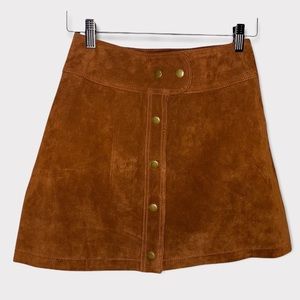 Urban Outfitters Genuine Suede A-Line Mini Skirt NWOT